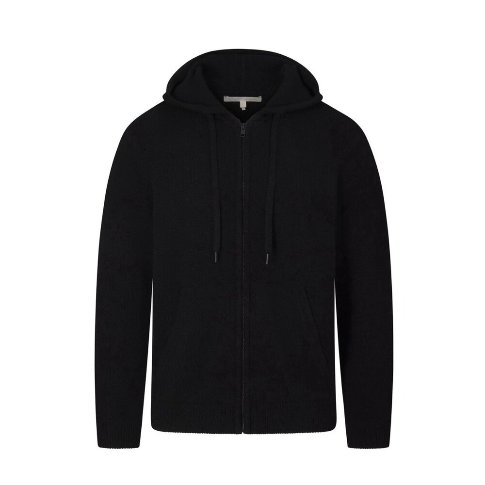 NAKED CASHMERE JAKE MEN’S ZIP-UP 100% CASHMERE HOODIE Size Small NEW NWT Black